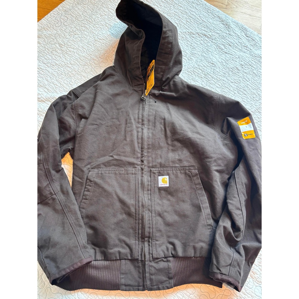 Carhartt Washed Duck Insulated Active Jacket Loose Fit Size Large